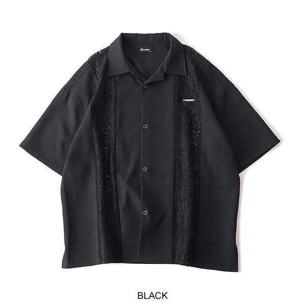 Subciety（サブサエティ） シャツ SUBCIETY Lace panel shirt subciety
