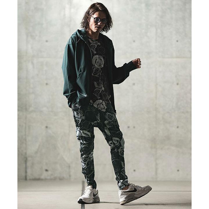 2023 春夏 2nd 先行予約 5月下旬〜6月上旬入荷予定 グリムクラップ パンツ GLIMCLAP Jersey fabric patterned pants-monochrome botanical pattern-｜artif｜07