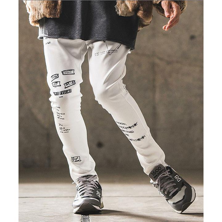 2023 秋冬 1st 先行予約 9月下旬〜10月上旬入荷予定 グリムクラップ パンツ GLIMCLAP Hand writing-esque pattern jersey pants メンズ｜artif｜02