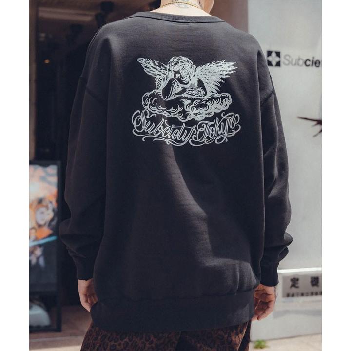 SALE セール サブサエティ スウェット SUBCIETY Angevil sweatshirt subciety メンズ トレーナー クルーネックスウェット 裏起毛_2