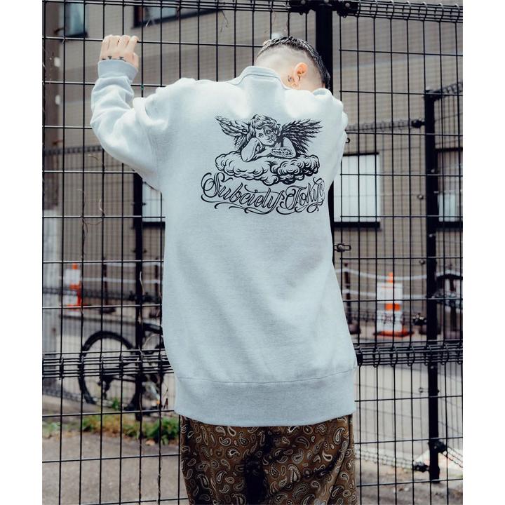 SALE セール サブサエティ スウェット SUBCIETY Angevil sweatshirt subciety メンズ トレーナー クルーネックスウェット 裏起毛_4