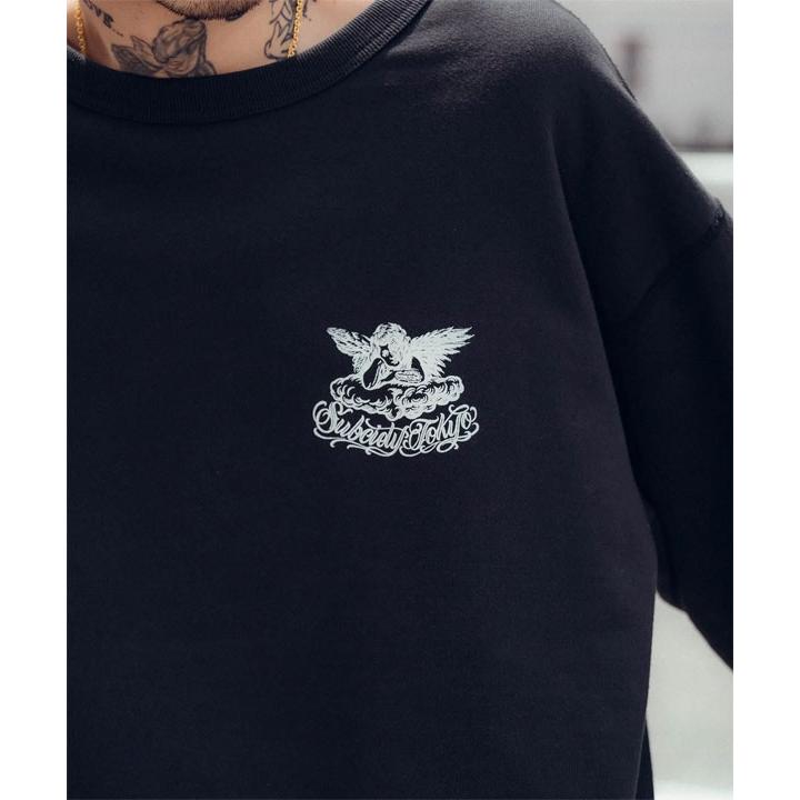SALE セール サブサエティ スウェット SUBCIETY Angevil sweatshirt subciety メンズ トレーナー クルーネックスウェット 裏起毛_5