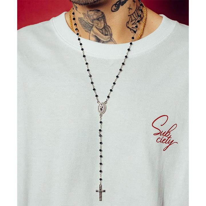 サブサエティ ネックレス SUBCIETY Rosary necklace subciety メンズ ロザリオ ビーズ チェーン 送料無料 ストリート