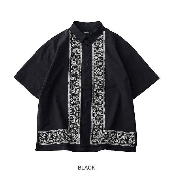 Subciety（サブサエティ） シャツ SUBCIETY Embroidery bandanna shirt