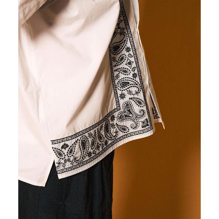 Subciety（サブサエティ） シャツ SUBCIETY Embroidery bandanna shirt