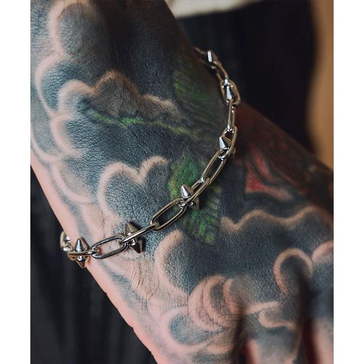 サブサエティ ブレスレット SUBCIETY Spike chain bracelet subciety メンズ チェーンブレスレット スパイクチェーン ジュエリーの画像