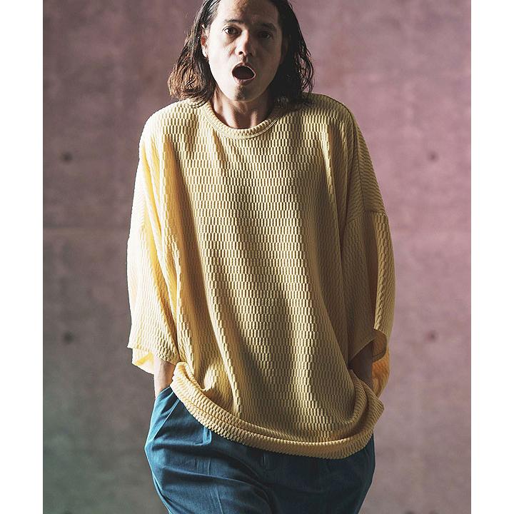 春夏 2nd 先行予約 5月下旬〜6月上旬入荷予定 グリムクラップ Tシャツ GLIMCLAP Jacquard texture T-shirt メンズ 送料無料 【phiten】