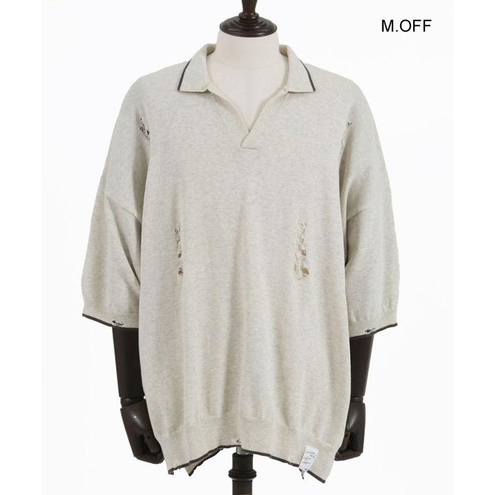 2024 春夏 2nd 先行予約 6月上旬〜中旬入荷予定 グリムクラップ ポロシャツ GLIMCLAP distressed short-sleeve polo shirt sweater メンズ｜artif｜17