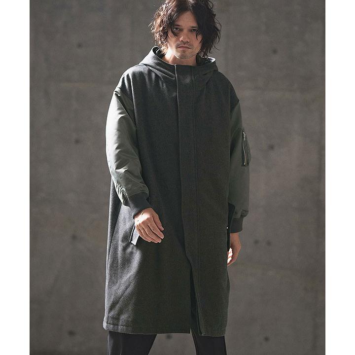 2024 秋冬 1st 先行予約 9月中旬〜下旬入荷予定 GLIMCLAP グリムクラップ Military design mixed hooded coat メンズ atfjkt GLIMCLAP 2024 秋冬 1st 先行予約 9月中旬〜下旬入荷予定 グリム