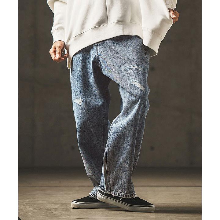 GLIMCLAP グリムクラップ パンツ GLIMCLAP Chemical processing denim