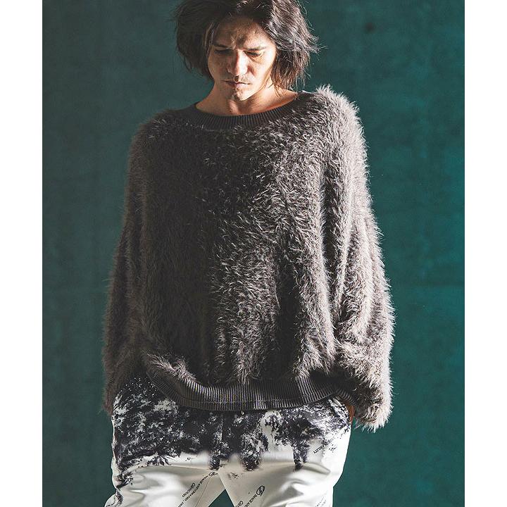 2024 秋冬 1st 先行予約 12月上旬〜中旬入荷予定 GLIMCLAP グリムクラップ Feather yarn Button less long cardigan メンズ GLIMCLAP 2024 秋冬 3rd 先行予約 12月上旬〜中旬入荷予定 グリム