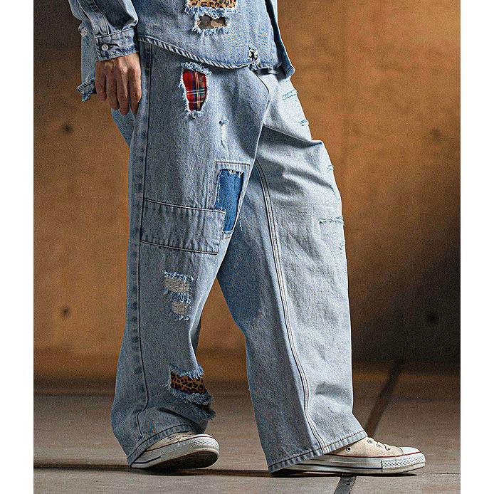 GLIMCLAP グリムクラップ パンツ GLIMCLAP Distressed denim pants