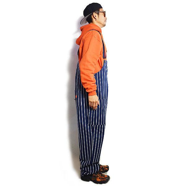 COOKMAN クックマン オーバーオール FISHERMANS BIB OVERALL STRIPE NAVY メンズ レディース 男女兼用 コックマン｜artif｜02