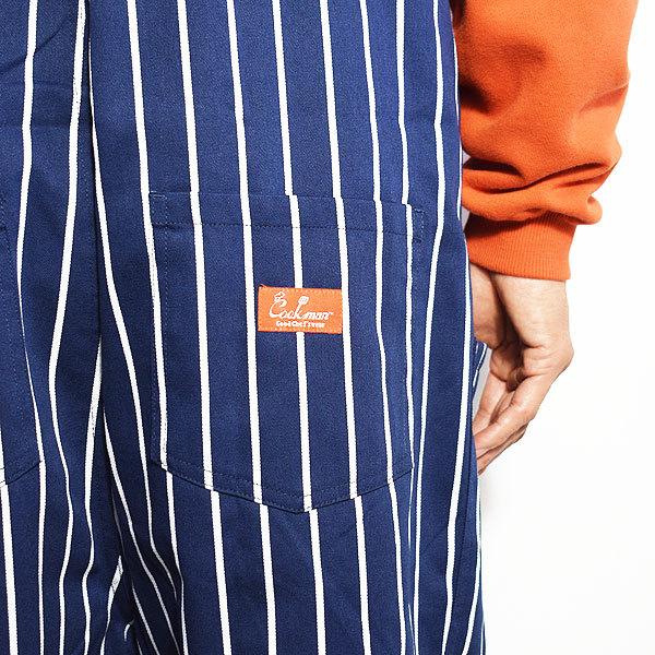 COOKMAN クックマン オーバーオール FISHERMANS BIB OVERALL STRIPE NAVY メンズ レディース 男女兼用 コックマン 爆買_3