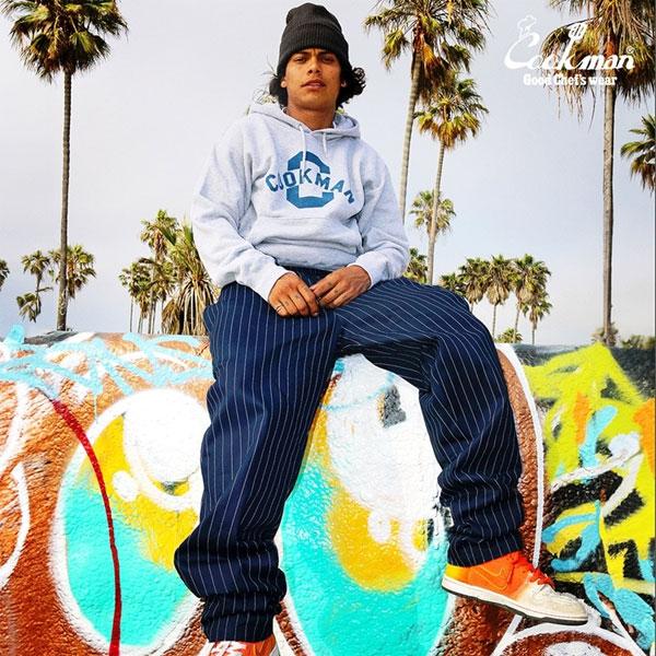 COOKMAN（クックマン） パンツ COOKMAN Chef Pants Pin Stripe Navy