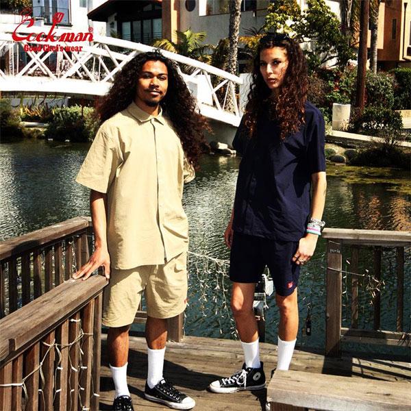！！！coco！！！ 新品アメリカーナ☆スリットロングシャツOP☆ブラック COOKMAN（クックマン） シャツ COOKMAN Work Shirts Light Peanuts