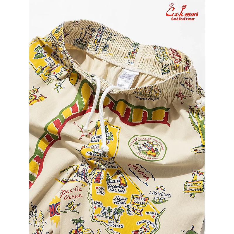 COOKMAN（クックマン） パンツ COOKMAN Chef Pants Souvenir Map