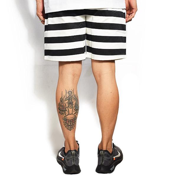 COOKMAN クックマン シェフ ショート パンツ  CHEF SHORT PANTS BORDER BLACK ボーダーブラック