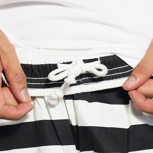 COOKMAN クックマン シェフ ショート パンツ  CHEF SHORT PANTS BORDER BLACK ボーダーブラック