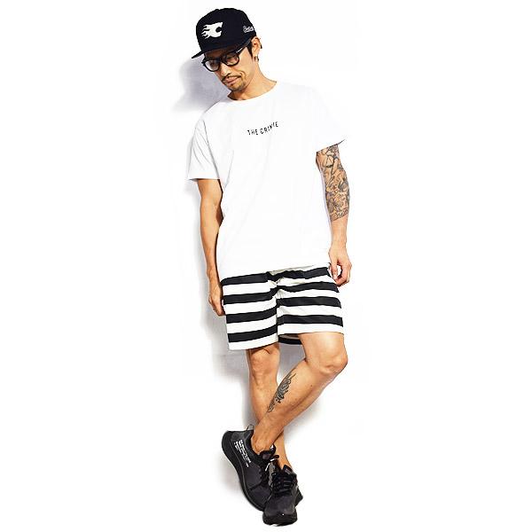 COOKMAN クックマン シェフ ショート パンツ  CHEF SHORT PANTS BORDER BLACK ボーダーブラック