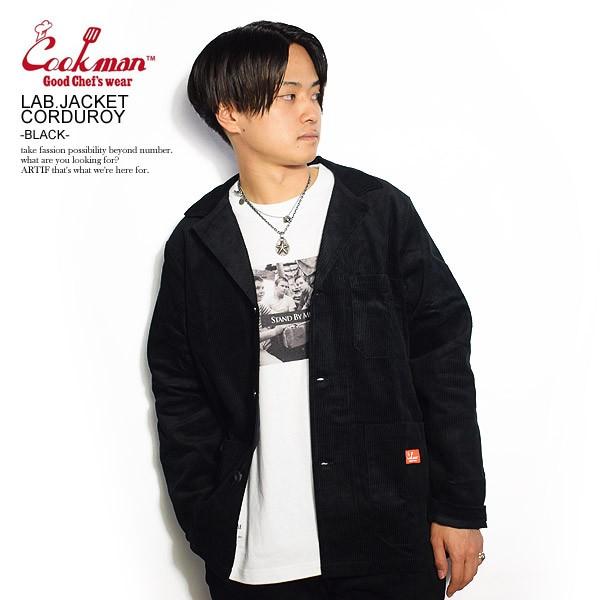 COOKMAN（クックマン） ジャケット LAB JACKET CORDUROY BLACK メンズ