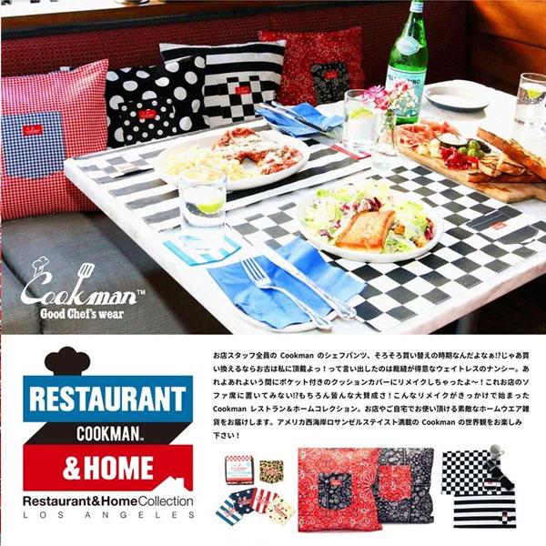 クックマン クッションカバー COOKMAN CUSHION POCKET COVER REVERSIBLE -STRIPE BLACK & RED-｜artif｜05