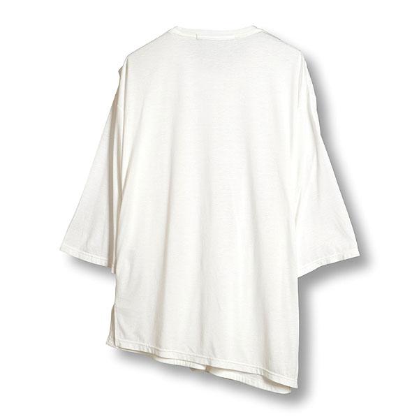 ノーアイディー Tシャツ NO ID. BLACK レイヤードドレープBIG-T メンズ カットソー 7分袖｜artif｜20