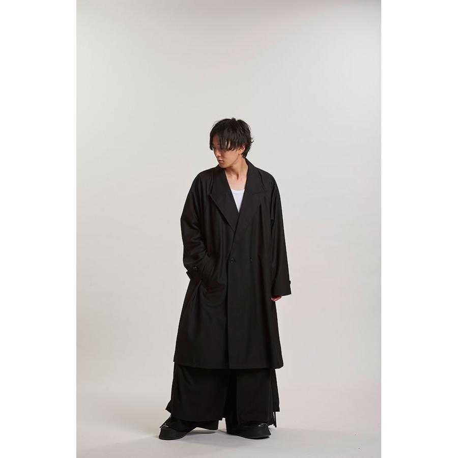 2025 秋 先行予約 10月下旬入荷予定 NO ID. BLACK ノーアイディー ダブルブレストBIGロングコート コート キャンセル不可 atfjkt NO ID.（ノーアイディー） 2025 秋 先行予約 10月下旬入荷予定 コート