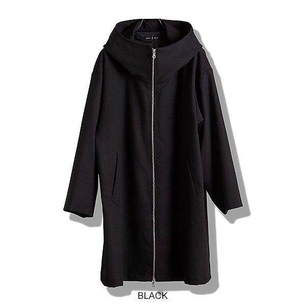 nolimit　UNUSED オーバーサイズ　フードコート 3 NO ID.（ノーアイディー） SALE セール コート NO ID. BLACK