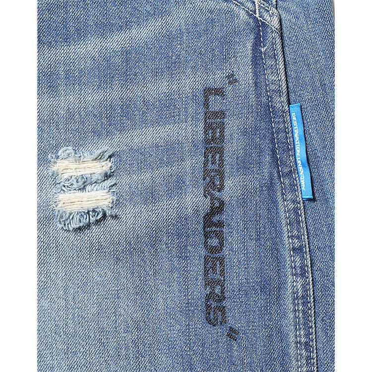 リベレイダース パンツ Liberaiders DAMAGED DENIM SARROUEL PANTS メンズ デニムパンツ サルエルデニム 送料無料 ストリートの画像