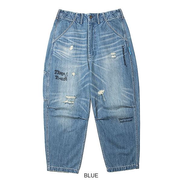 リベレイダース パンツ Liberaiders DAMAGED DENIM SARROUEL PANTS
