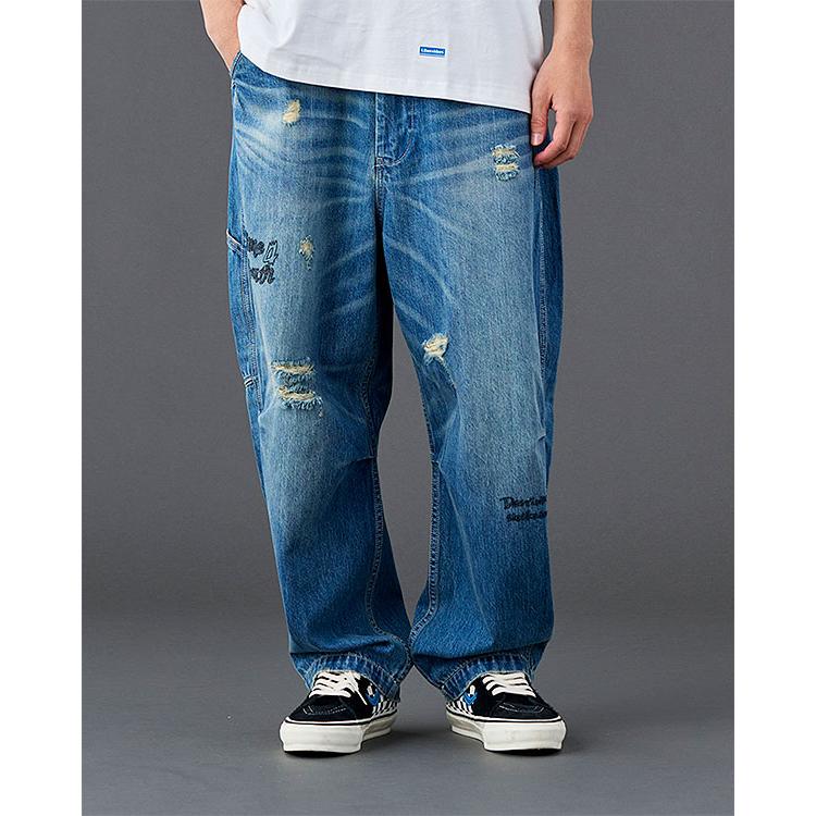 リベレイダース パンツ Liberaiders DAMAGED DENIM SARROUEL PANTS
