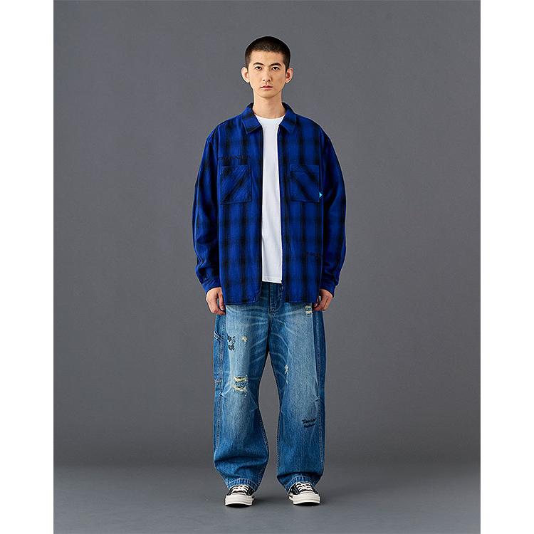 リベレイダース パンツ Liberaiders DAMAGED DENIM SARROUEL PANTS メンズ デニムパンツ サルエルデニム 送料無料 ストリートの画像