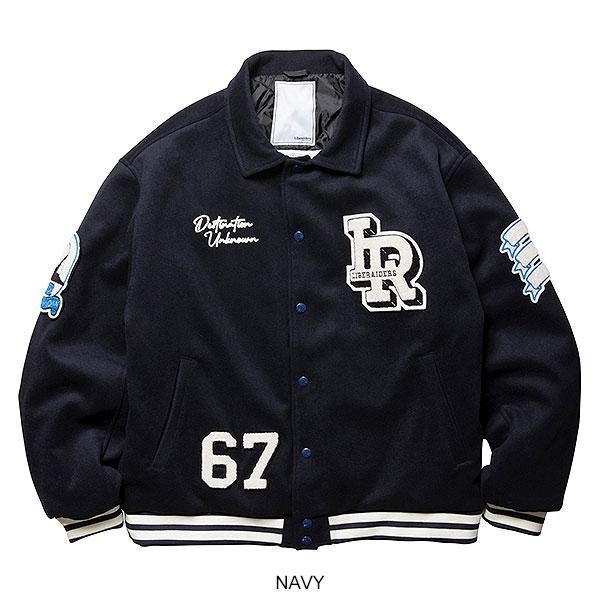 リベレイダース LR バーシティジャケット ブルー L リベレイダース ジャケット Liberaiders LR VARSITY JACKET メンズ