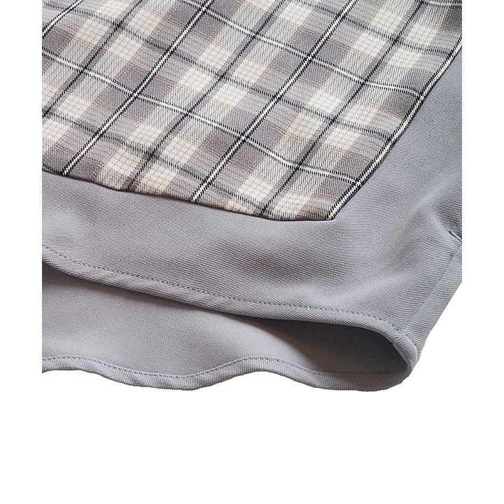 NO ID.（ノーアイディー） SALE セール シャツ スイッチングヘムライン