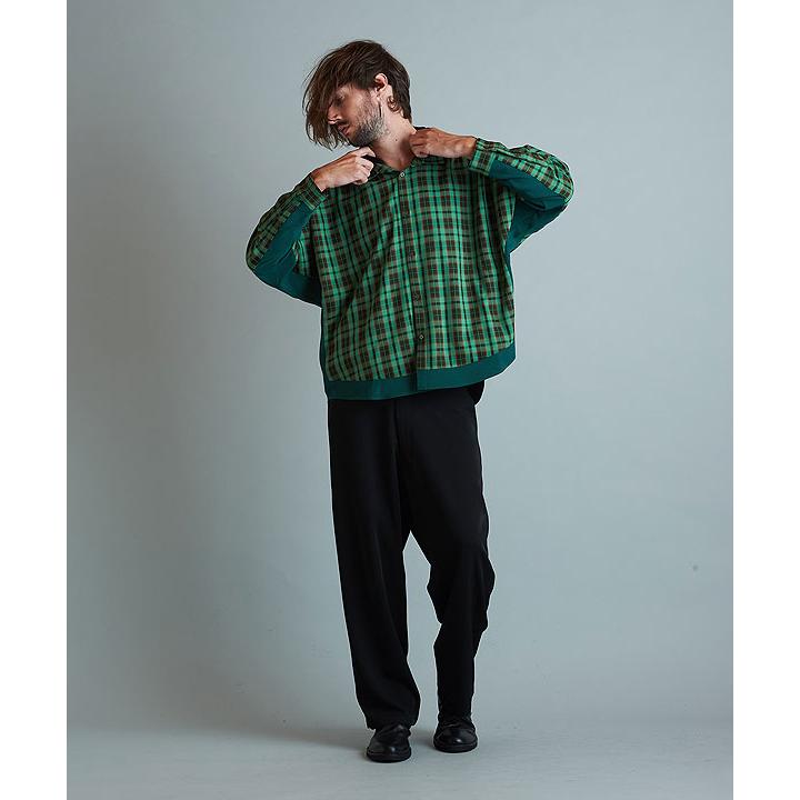 NO ID.（ノーアイディー） SALE セール シャツ スイッチングヘムライン