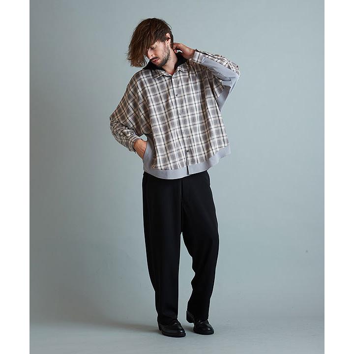 NO ID.（ノーアイディー） SALE セール シャツ スイッチングヘムライン