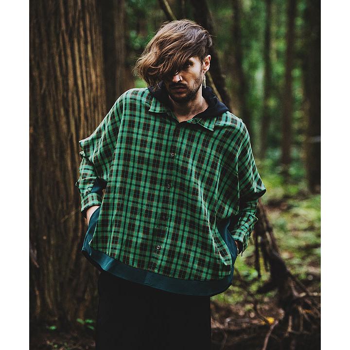 NO ID.（ノーアイディー） SALE セール シャツ スイッチングヘムライン