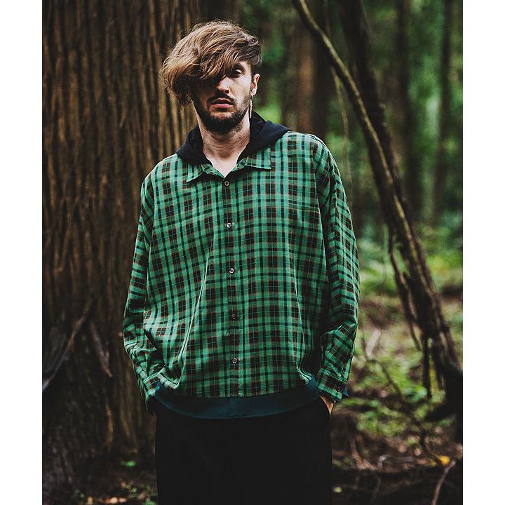 NO ID.（ノーアイディー） SALE セール シャツ スイッチングヘムライン