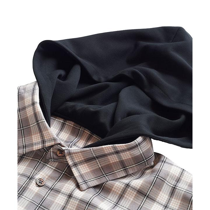 NO ID.（ノーアイディー） SALE セール シャツ スイッチングヘムライン