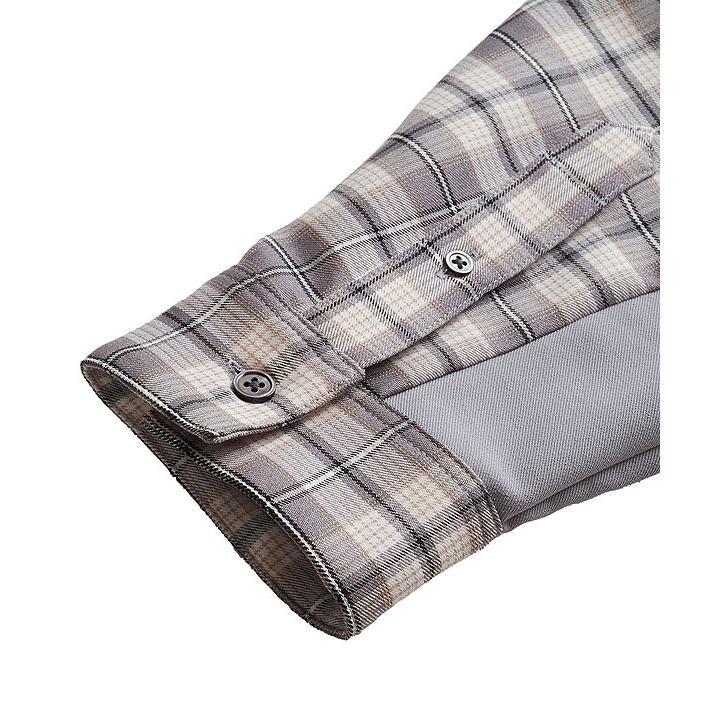 NO ID.（ノーアイディー） SALE セール シャツ スイッチングヘムライン