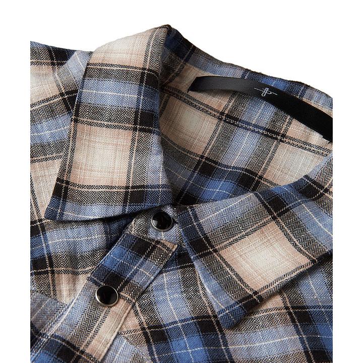 NO ID.（ノーアイディー） SALE セール シャツ ブリーチチェック