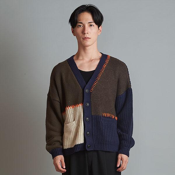 NO ID.（ノーアイディー） SALE セール カーディガン パネル 