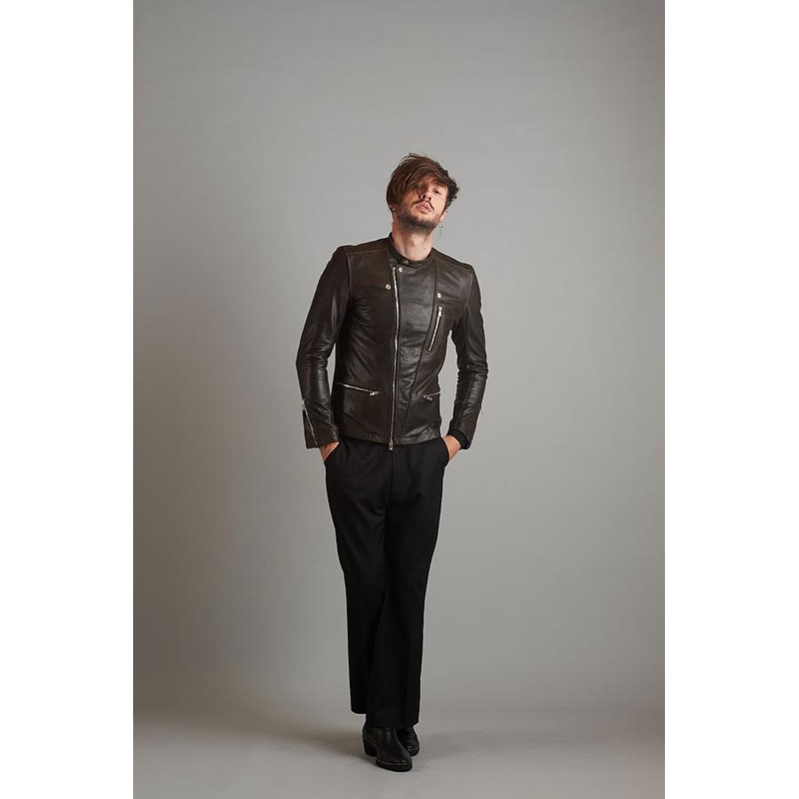 レザーライダースパデッドセミダブルLサイズ牛革