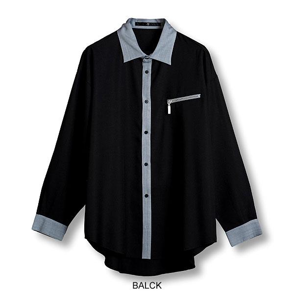 NO ID.（ノーアイディー） SALE セール シャツ クレリックBIG-ZIP-SH