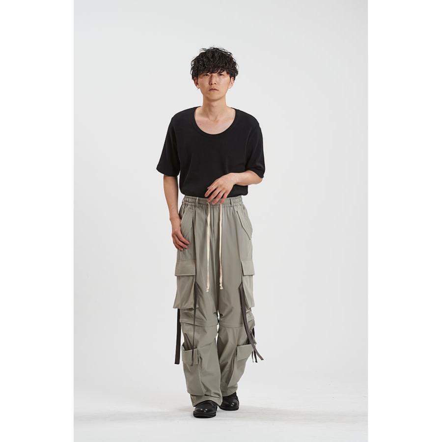 NO ID.（ノーアイディー） SALE セール パンツ イージーワイドテクノPT