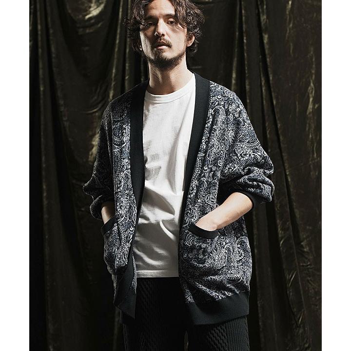 ANGENEHM 2024 春夏 先行予約 4月上旬〜中旬入荷予定 アンゲネーム カーディガン Paisley texture sweater ...