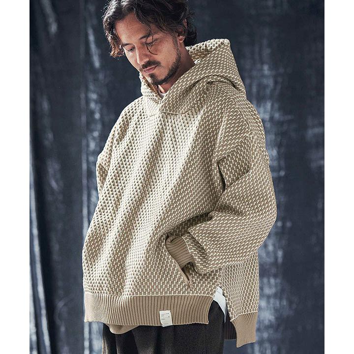 ANGENEHM ニットフーディー　新品 ANGENEHM（アンゲネーム） パーカー ANGENEHM Light yarn color scheme