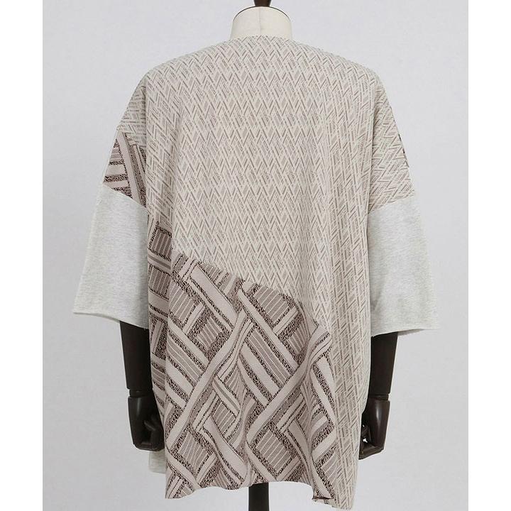 2025 春夏 先行予約 7月上旬〜中旬入荷予定 ANGENEHM アンゲネーム Geometric jacquard fabric switching design oversized T-shirt ANGENEHM（アンゲネーム） 2025 春夏 先行予約 7月上旬〜中旬入荷予定
