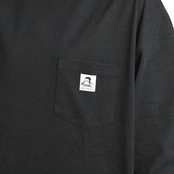 ベンデイビス Tシャツ BEN DAVIS NEW L/S POCKET TEE (WIDE) -BLACK- メンズ 長袖 ロンT ポケットTシャツ ストリート｜artif｜04